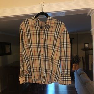 Burberry Check Pattern Button Down Shirt